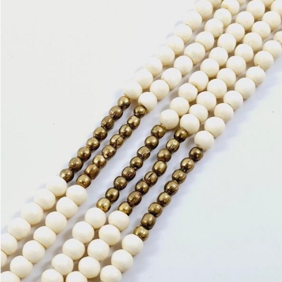 Vibrant bone and colored bone Beaded Necklace - Picture 8 of 11